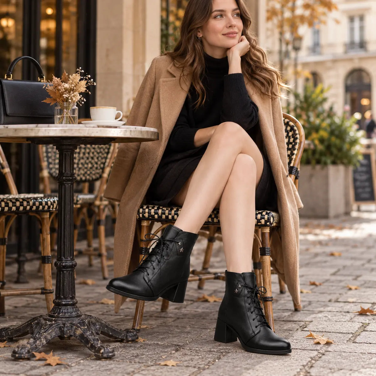 👢【35-41】Ghete de damă tip Martin din piele naturală, pentru toamnă și iarnă, prevăzute cu talpă antiderapantă și disponibile în două variante: cu sau fără căptușeală din cașmir.