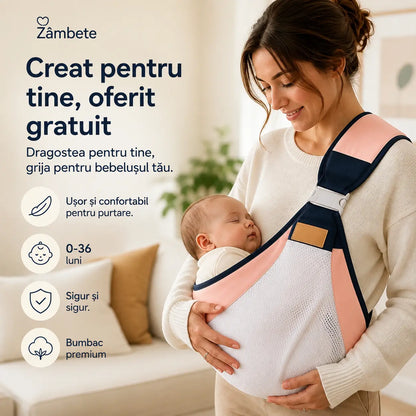 👶 Marsupiu ergonomic și ușor pentru bebeluși | Perfect pentru plimbări și călătorii ✈️