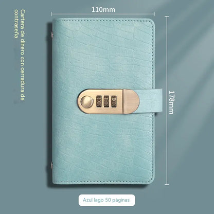 📓💼🔐 Organizator de portofel cu încuietoare cu cod reglabil – depozitare sigură pentru cecuri, numerar, carduri bancare și toate documentele. Practic, elegant și cu capacitate mare! ✨