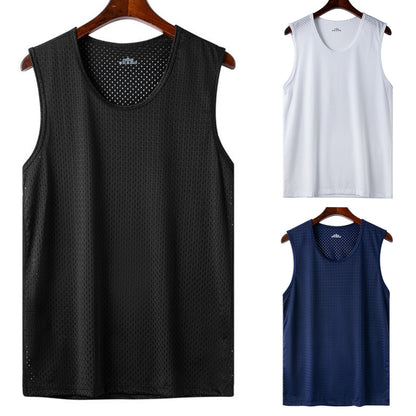 👕【Set de 3 bucăți】Tricouri casual pentru bărbați din material Ice Silk ✅ Ușoare, respirabile și cu uscare rapidă