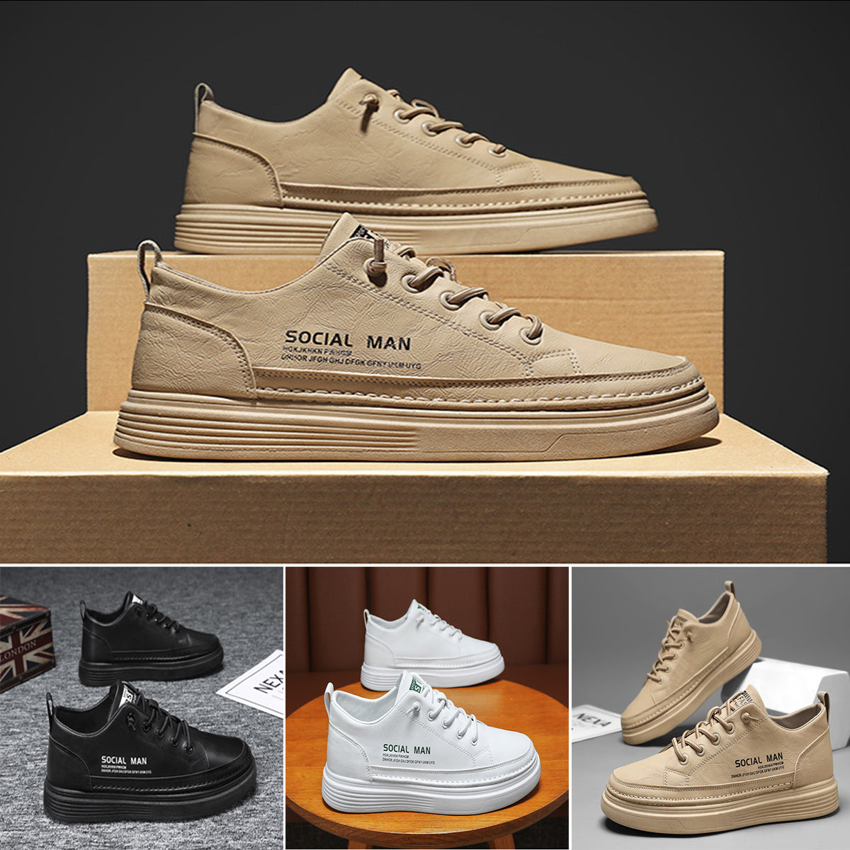 🔥 Promocja 50% taniej【Rozmiary 39-44】Nowe buty codzienne z miękkiej skóry bydlęcej dla mężczyzn na sezon 2025 jesień-zima