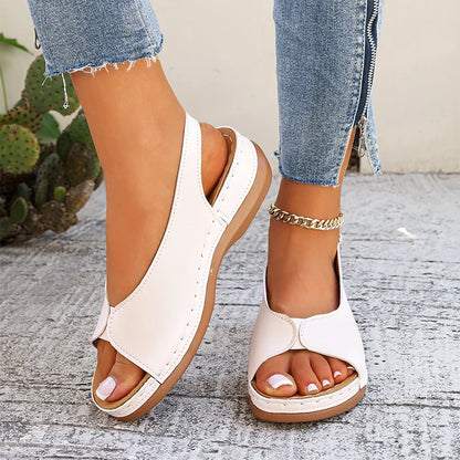 👡 Sandale Romane din Piele de Vacă Premium – Talpă Groasă Anatomică, Închidere Velcro rapidă și Mărimi Mari 36-43! ☀️✨