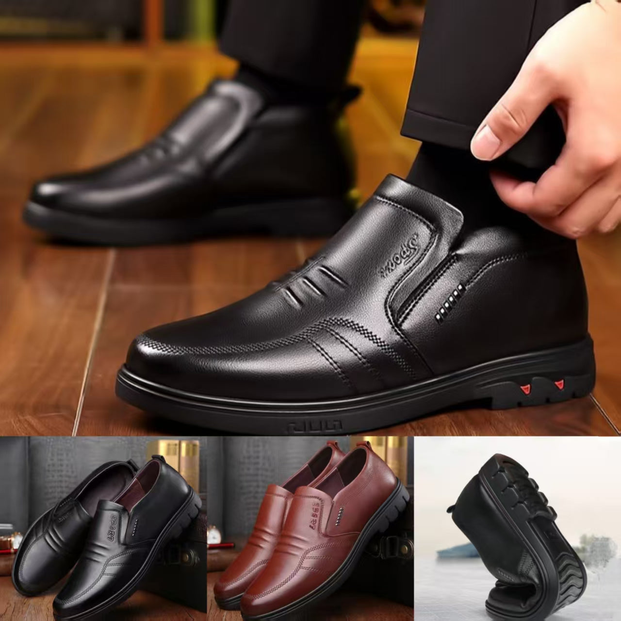 🏆【Kup 1, odbierz 1 za darmo】👞【Rozmiary 39-44】Nowe modele butów sportowo-społecznych dla mężczyzn z 2025 roku, z naturalną skórą, miękką podeszewką, antypoślizgową i przewietrzną