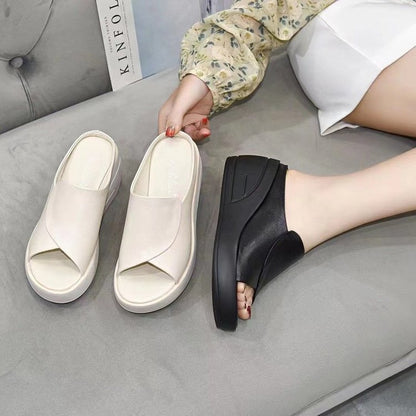 🔥👡【Reducere de vară】【Mărimi 35-42】Sandale din piele naturală pentru femei, model la modă 2025, cu talpă moale și groasă