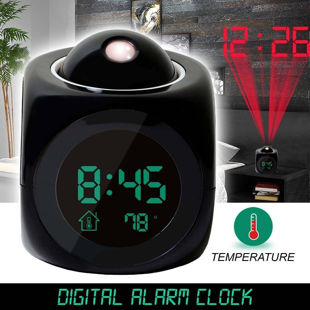 【Descuento de invierno del 50 %】⏰ Reloj proyector multifuncional — proyecta la hora, alarma, temperatura y clima en la pared o el techo