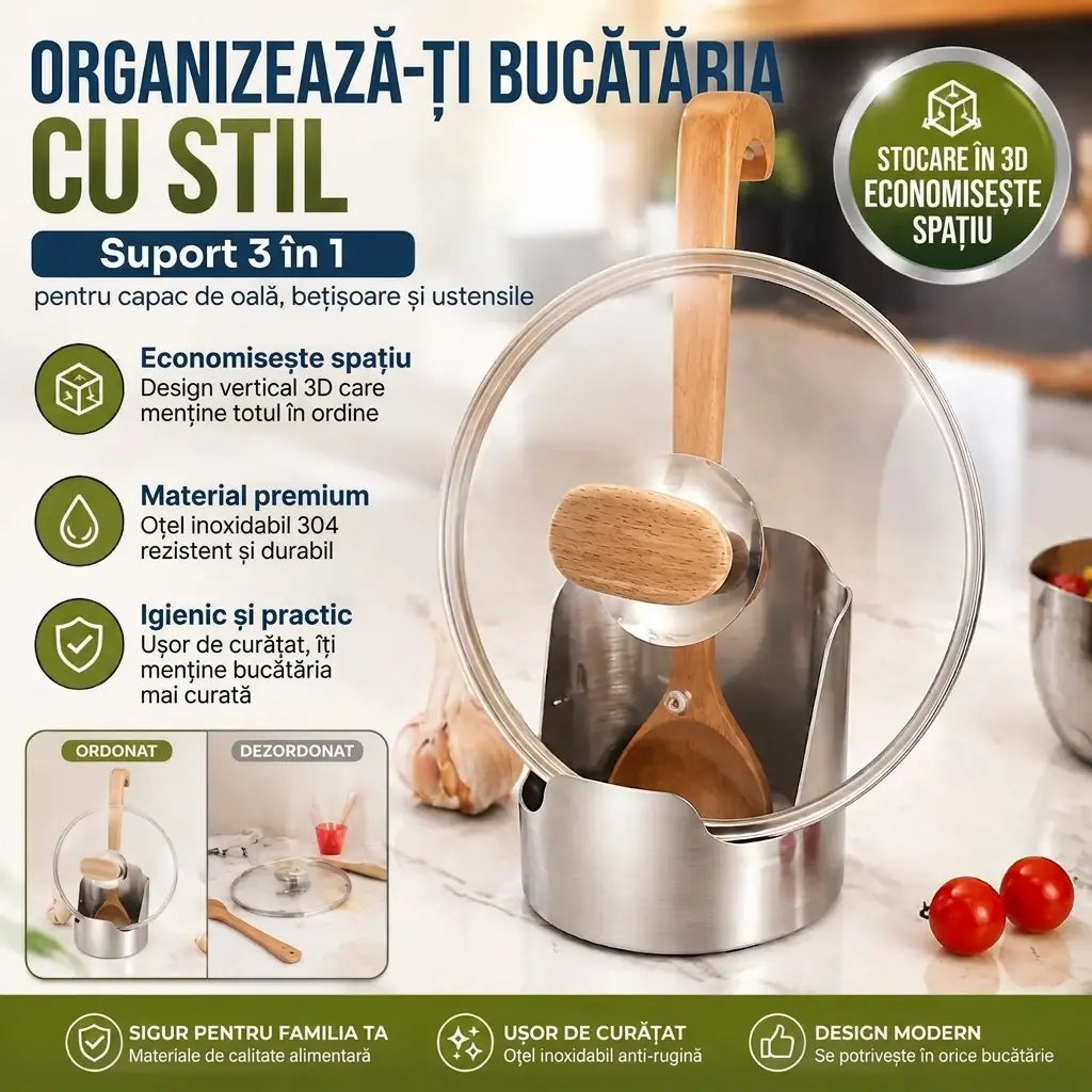 🔥【Cumperi 1, primești 1 gratuit】🥄 Organizator multifuncțional pentru ustensile de bucătărie: păstrează totul organizat și la îndemână ✨🏠