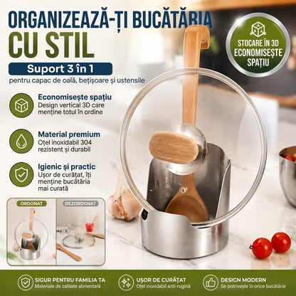 🔥【Cumperi 1, primești 1 gratuit】🥄 Organizator multifuncțional pentru ustensile de bucătărie: păstrează totul organizat și la îndemână ✨🏠