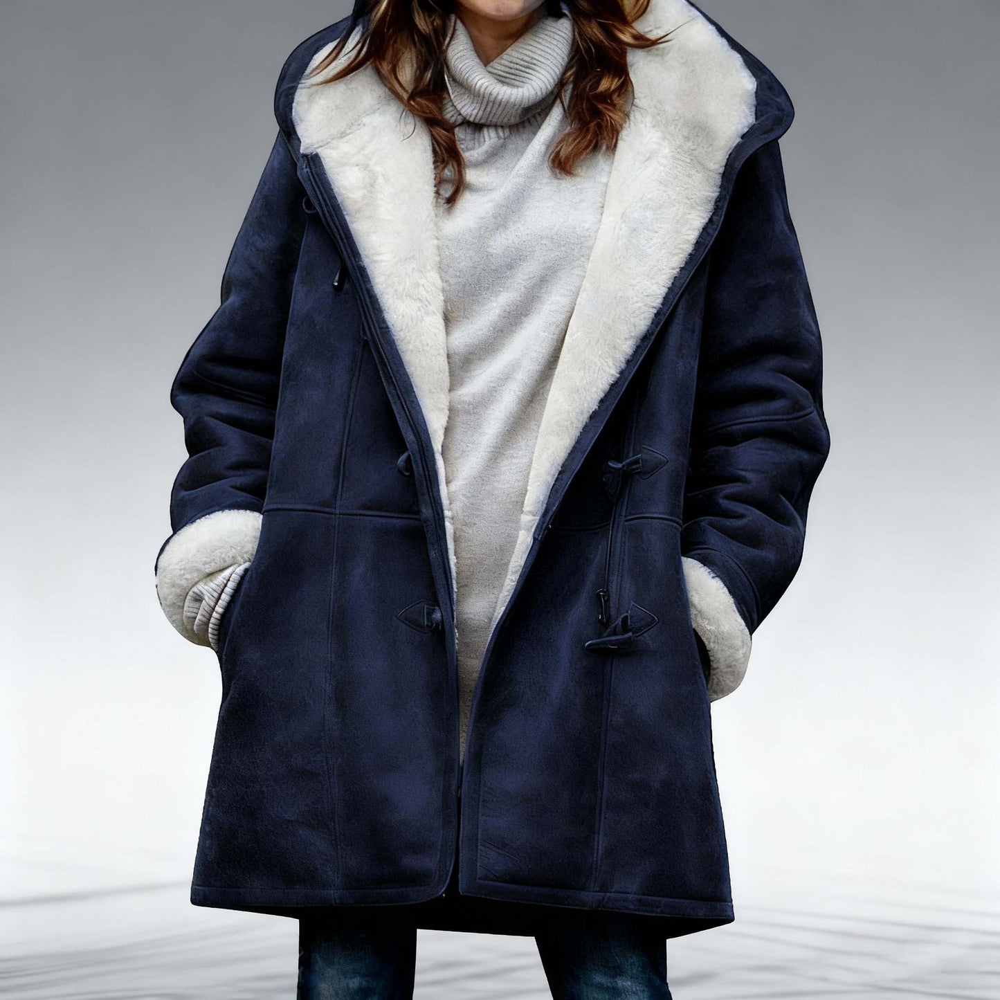 🥼🐏💖【Zimná novinka so zľavou 43%】2025 Módna a teplá dámska semišová bunda s vlnenou podšívkou, veľkosti S-5XL, zimná / na bežné nosenie.