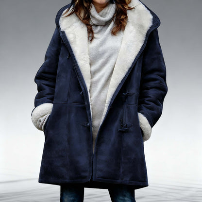 🥼🐏💖【Zimska novost 43% popusta】Modna in topla ženska semiš jakna 2025 z volneno podlogo, velikosti S–5XL, primerna za zimo in vsakodnevno nošenje