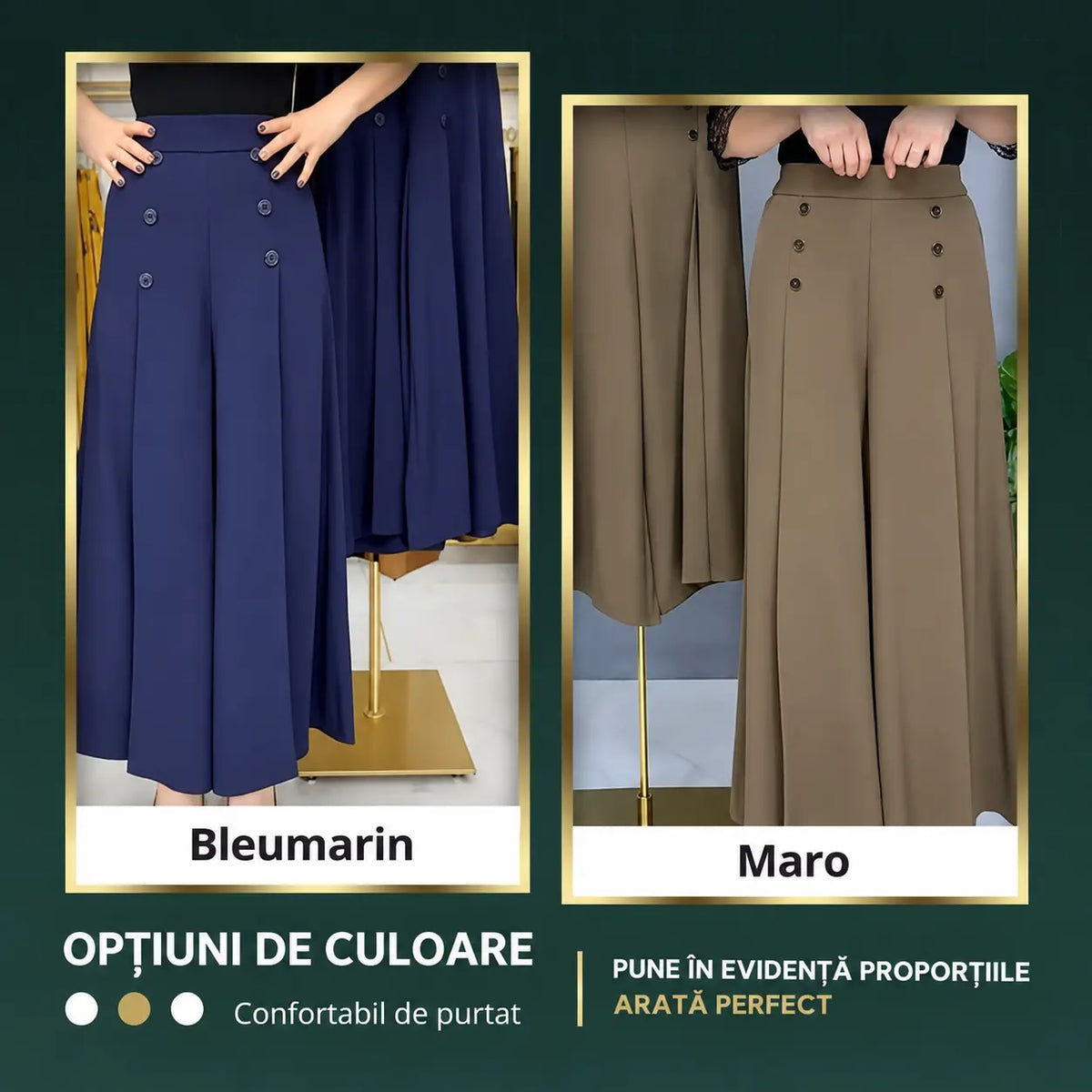 【M-5XL】Pantaloni largi cu pliuri (Reducere de 50% pentru o perioadă limitată)