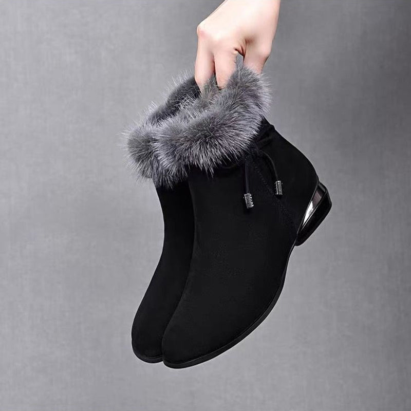 🔥【Reducere】Cizme din piele moale cu toc mediu – elegante, comode și perfecte pentru toamnă-iarnă!