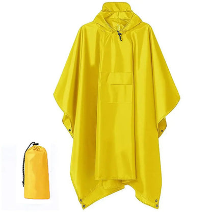 🏕️ Poncho de ploaie multifuncțional 3 în 1 | Pelerină impermeabilă + Cort de camping + Saltea de sol | Pentru drumeții și camping 🌧️
