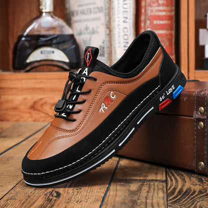 💯🔥【39–48】Мъжки ежедневни бизнес кожени обувки – водоустойчиви, устойчиви на петна, с мека подметка и изключително удобно усещане