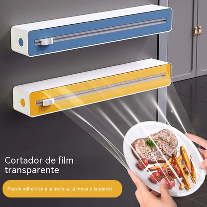 🍱 Dispozitiv magnetic de tăiat folie alimentară, cu montare pe perete – ideal pentru tăiere și depozitare.✅