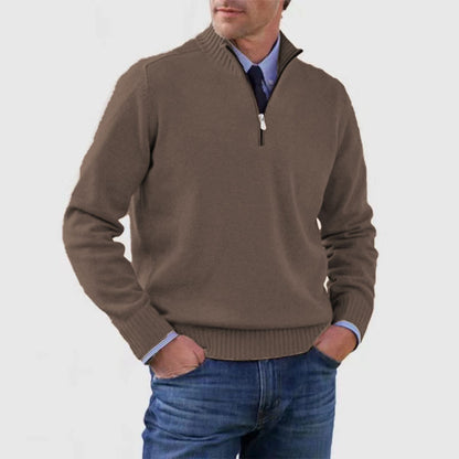 🎉【L-5XL】Pulover tricotat din cașmir pentru bărbați, stil casual, călduros și rezistent la frig