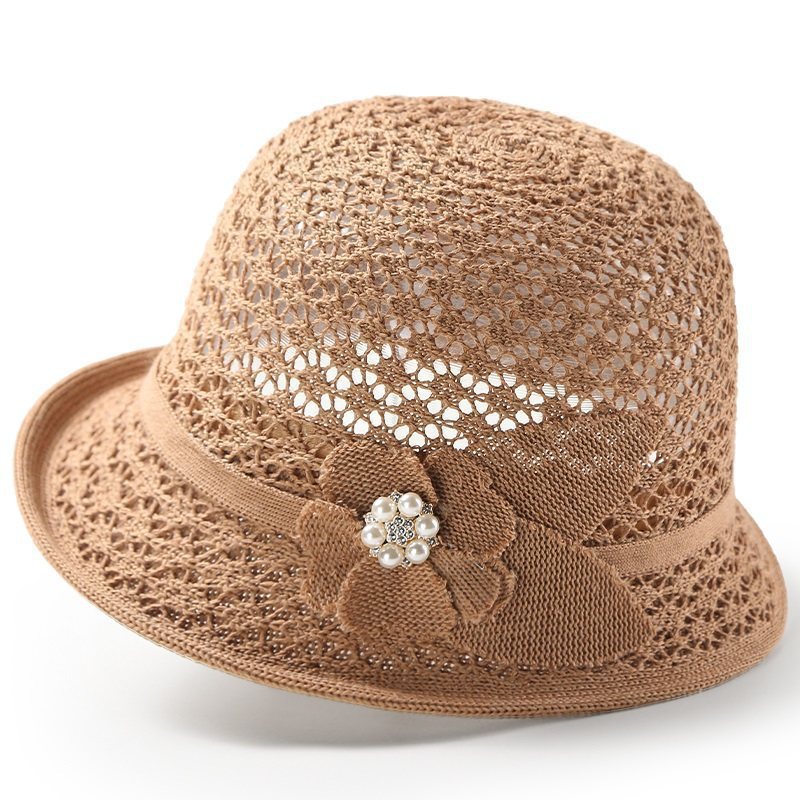 👒Pălărie de soare elegantă, cu design împletit ajurat, oferă protecție puternică împotriva razelor solare.