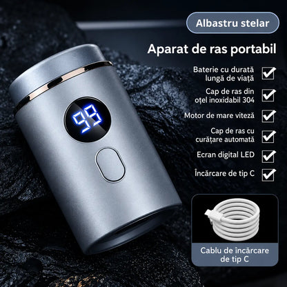 🔥Ofertă specială: 50% REDUCERE🔥 Mini aparat de ras electric puternic pentru bărbați, cu afișaj digital