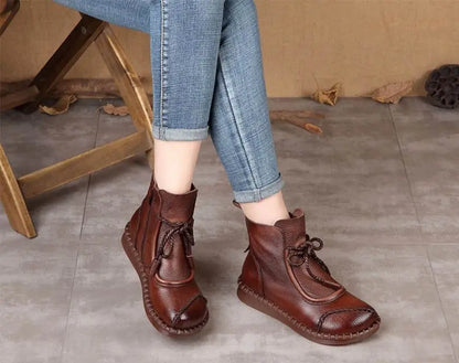 🔥✨【Mărimi 35-40】🌷👢Precomandă pentru începutul toamnei 🎉 Pantofi retro pentru femei, confecționați din piele moale