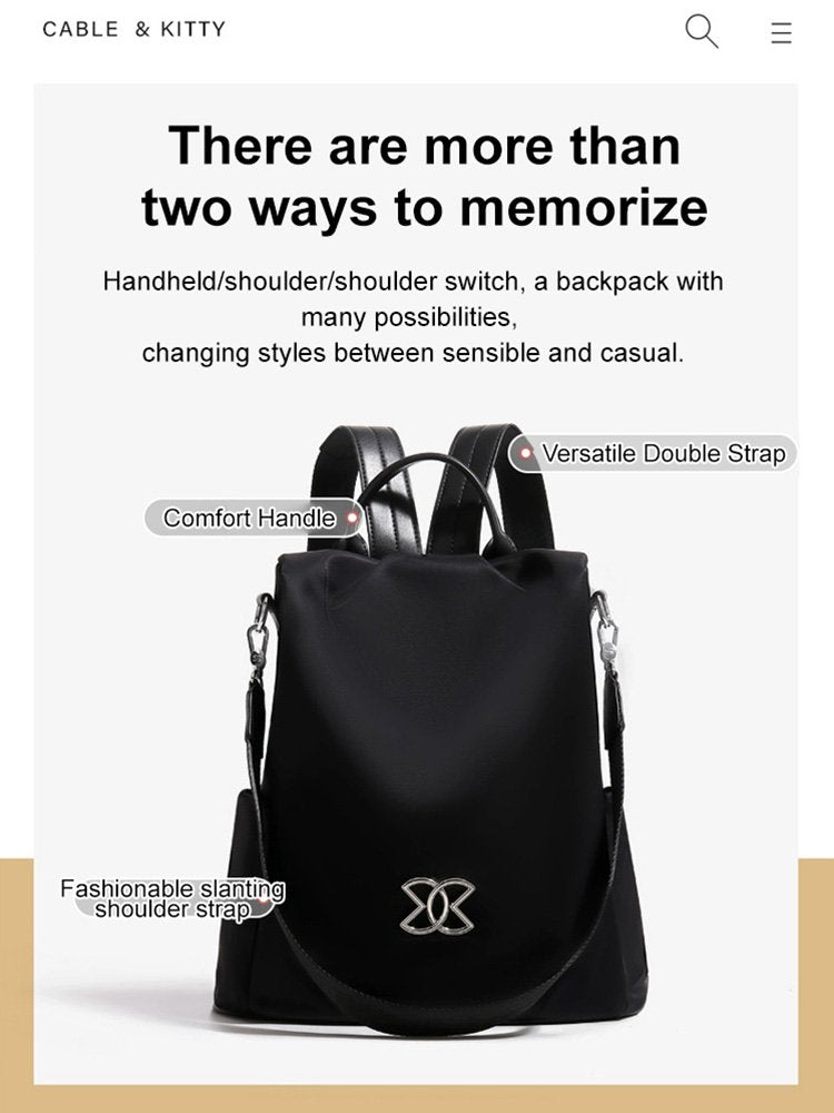 Geantă de umăr ușoară, multifuncțională, antifurt, din pânză Oxford 3831795