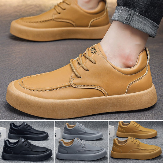 【Reducere de 50% la sfârșit de lună】【39-46】Pantofi casual bărbătești, noul model 2025, cu talpă groasă, în stil retro britanic, moderni și versatili