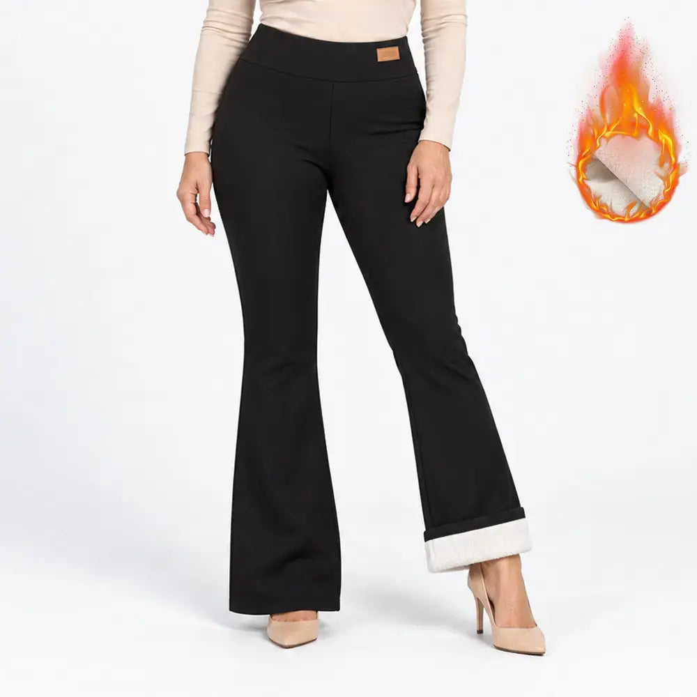 🔥 Pantalonii tăi cu croială dreaptă și căptușeală din blană de miel – călduroși și stilați, toate într-unul singur!
