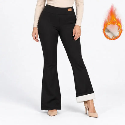 🔥 Pantalonii tăi cu croială dreaptă și căptușeală din blană de miel – călduroși și stilați, toate într-unul singur!