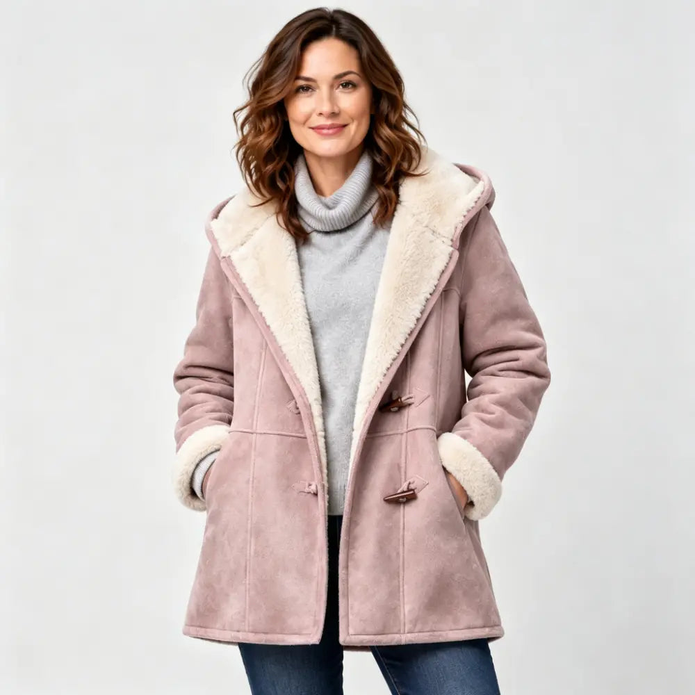 🐏🥼Reducere de 50%💖 Haină elegantă și călduroasă pentru femei, din imitație de piele întoarsă și cu căptușeală din fleece; mărimi S-5XL; geacă casual de iarnă.