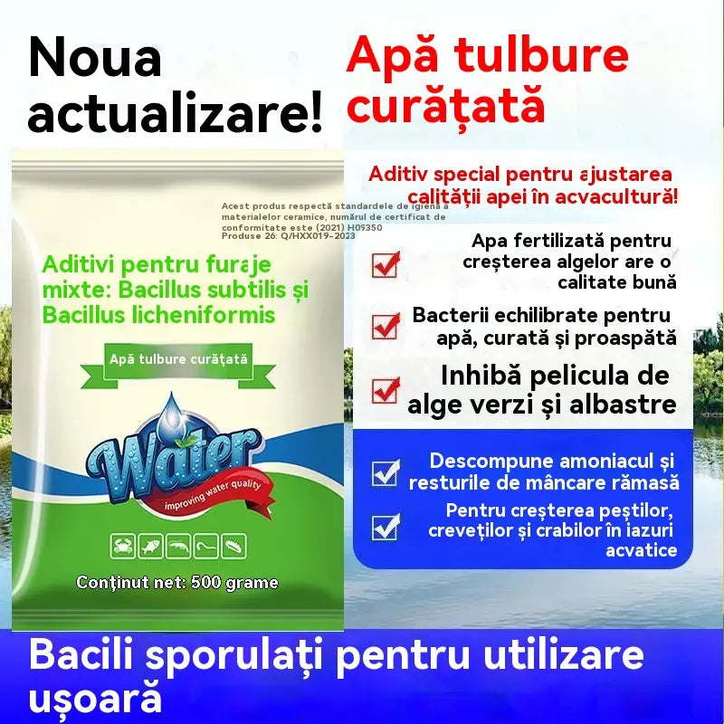 🌊【500g】 Pudră Premium pentru Iaz | Clarificator de Apă și Control al Algelor