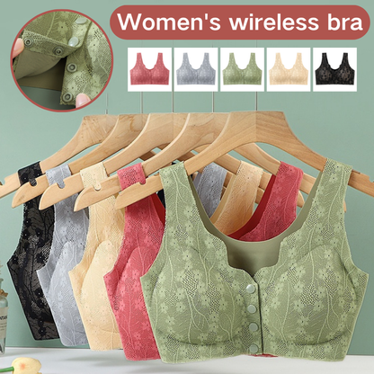 😍【2dílná sada】Dámská podprsenka s kosticemi a zapínáním vpředu ❤️【Vhodné pro 40-100 kg】 