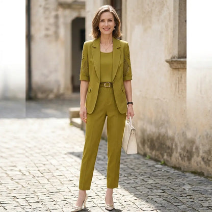 🏆【Jachetă + Maiou + Pantaloni】Set Fashion Casual din 3 Piese