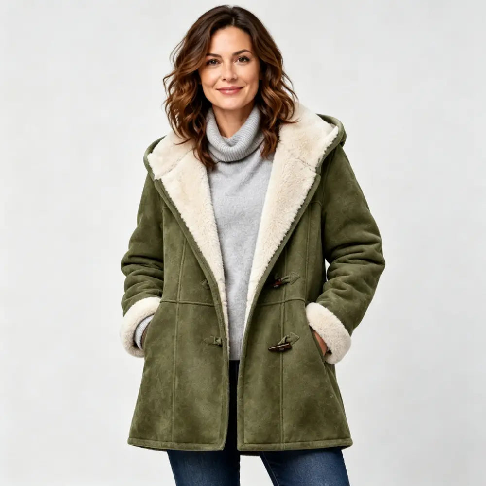 🐏🥼Reducere de 50%💖 Haină elegantă și călduroasă pentru femei, din imitație de piele întoarsă și cu căptușeală din fleece; mărimi S-5XL; geacă casual de iarnă.
