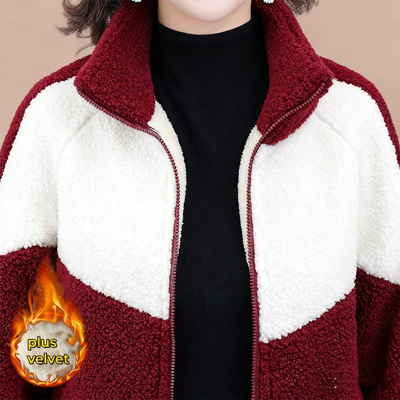 【🔥Половина цена за есен и зима】☃️❄️Ново кадифено яке от агнешка вълна за есен и зима 2025 г