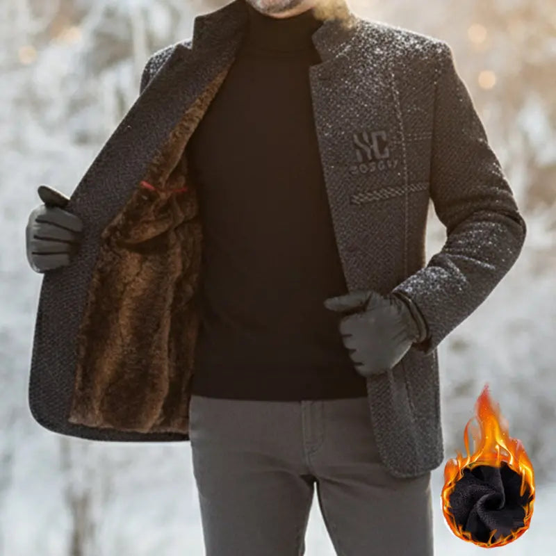 ✨Reducere de 50%! ✨Palton de iarnă pentru bărbați, cu croială 3D – gros, rezistent la vânt și indispensabil pentru vreme rece. ❄️