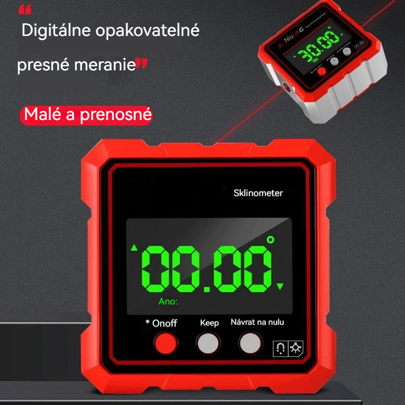 ⚡🔋 Nabíjateľný magnetický elektronický vodováha — meria sklon za sekundy