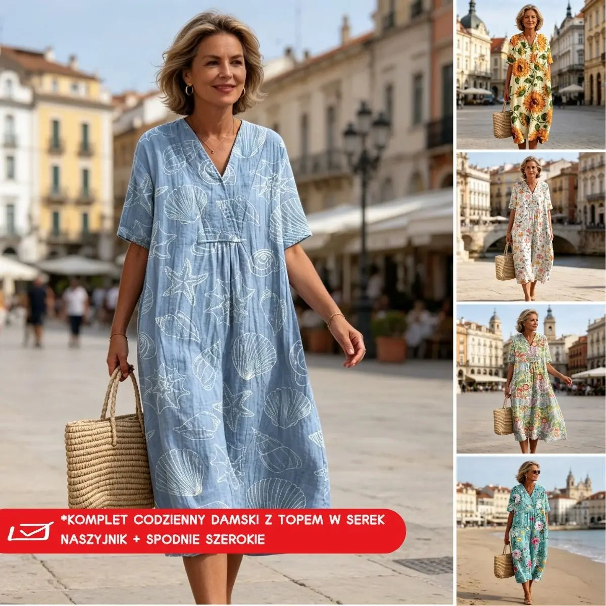 🌹🔥【S-5XL】Rochie nouă de damă cu mâneci scurte și decolteu rotund, mărime mare