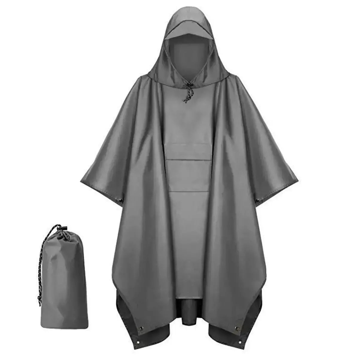 🏕️ Poncho de ploaie multifuncțional 3 în 1 | Pelerină impermeabilă + Cort de camping + Saltea de sol | Pentru drumeții și camping 🌧️