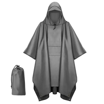 🏕️ Poncho de ploaie multifuncțional 3 în 1 | Pelerină impermeabilă + Cort de camping + Saltea de sol | Pentru drumeții și camping 🌧️