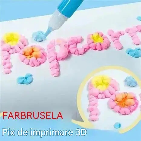 🎁【Cumpără 1, primești 1 GRATIS】Pix 3D pentru copii: desen cu bule în stil popcorn (DIY)