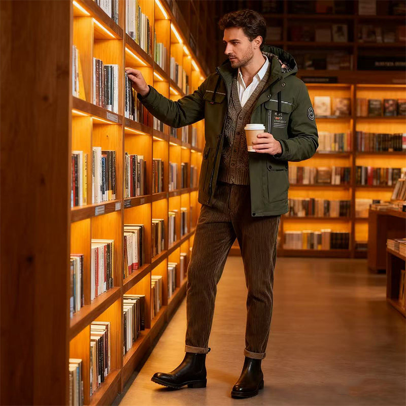 🔥Есен/зима намаление 50%【M-4XL】Мъжко топло яке 2025, ветроустойчиво и водоустойчиво