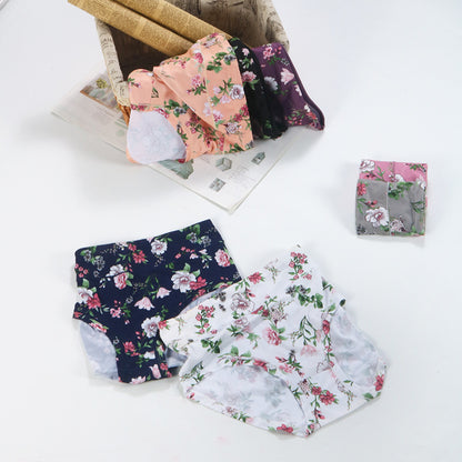 (7 броя)💕 [50-140KG] Удобно антибактериално бельо от чист памук с печат в нов стил