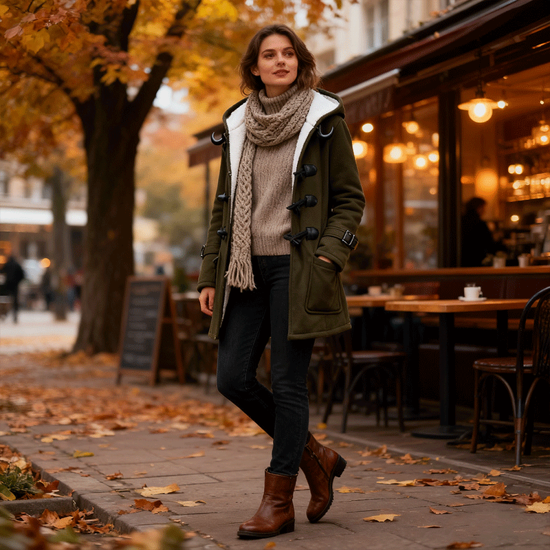 🔥Ostatni dzień 50% zniżki - Ciepłe damskie kurtki z kapturem, długość midi