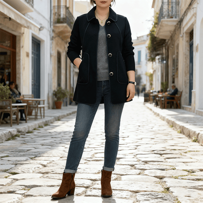 Πολovična τιμή για περιορισμένο χρόνο 🎊【Μεγέθη M-4XL】Νέο μοντέλο του 2025: μοντέλο μονόχρωμο κάμπα με γαλλιάνου