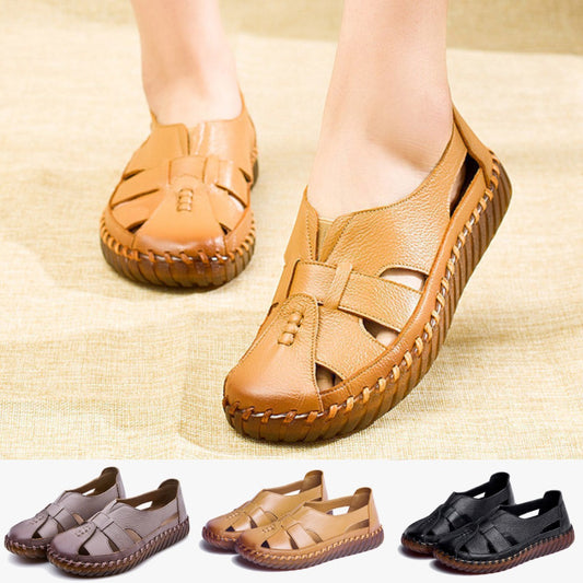 💞【Reducere de final de lună – 50% la fiecare pereche】【35~41】Sandale plate pentru femei din piele moale