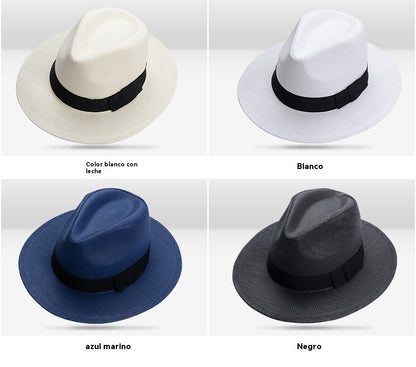 🥰【Pentru femei și bărbați】Pălărie de vară împletită, stil retro britanic de plajă