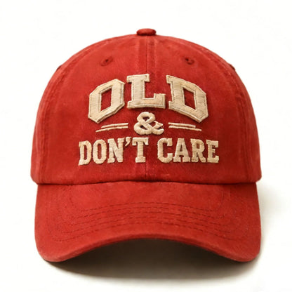 🔥🧢 Ofertă specială de Anul Nou 2026 | Șapcă de baseball în stil vintage, cu aspect uzat: „Și ce dacă sunt bătrân? (Nu-mi pasă)”