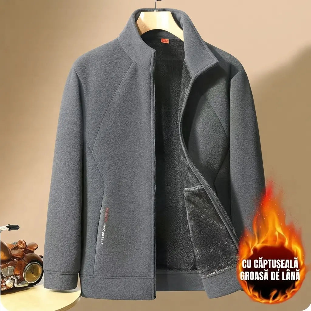 💥【M-5XL】Geacă bărbătească groasă din amestec de lână, cu finisaj tip piele întoarsă – Călduroasă și confortabilă, disponibilă în mărimi mari – Potrivită pentru toamnă și iarnă