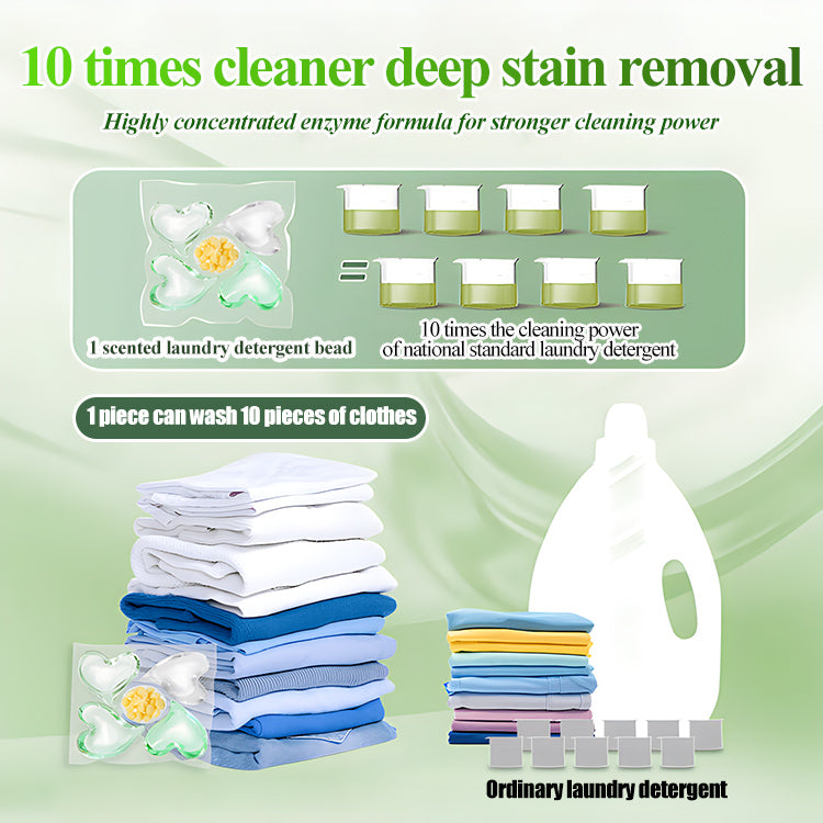 [✨30 szt.✨] Bardzo duże wiaderko z 5 pachnącymi perełkami do prania Długotrwały zapach Skuteczna dezynfekcja 