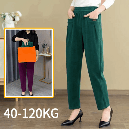 🔥 Pantaloni casual din catifea raiată de bumbac pur pentru femei