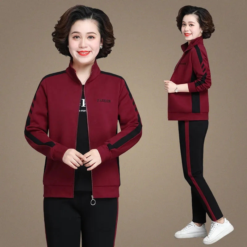 🔥【Купи един, вземи друг безплатно】🔥【Размери M-5XL】【Жакет + Панталони】😍Нова есенна голяма размер спортнакаузал суитка