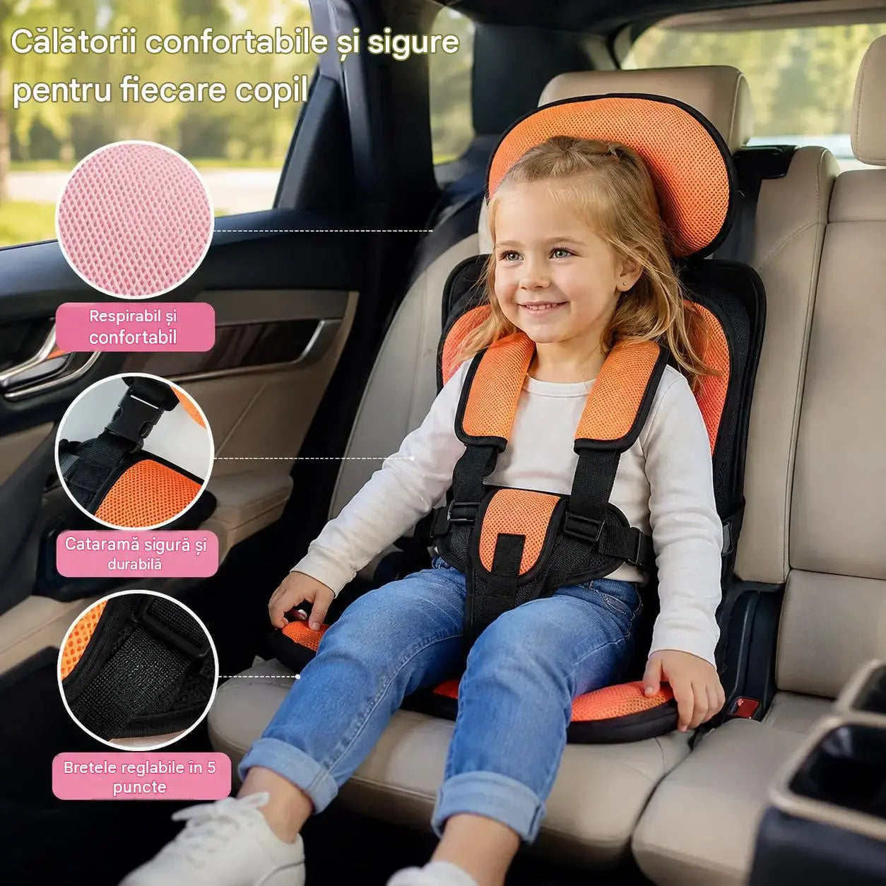📢📢 REDUCERE DE 50% ACUM!! ⏰ Scaun auto portabil: sigur, confortabil și pliabil, potrivit pentru copii de 0‑12 ani, perfect pentru călătorii, zboruri și trenuri 🧒✨